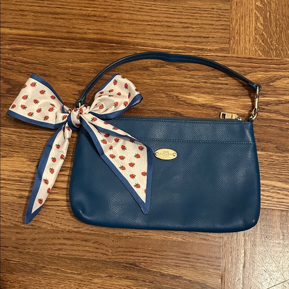 HOST PICK!! Coach Wristlet/Mini Shoulder Convertible Bag - Dark Teal - Picture 1 of 15